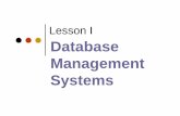 Lesson I Database Management Systems - XTEC · DBMS DBMS vs File-based Systems ... DBMS Elements A practical database package tipically provides utilities for: - Design and maintenance