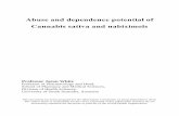 Abuse and dependence potential of Cannabis sativa … · Abuse and dependence potential of Cannabis sativa and ... evidence from animal ... Drug discrimination studies in animals