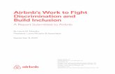 REPORT Airbnbs Work to Fight Discrimination and … · marketplace for people to list, discover, and book unique accommodations around the world —online or from a mobile phone or