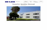 Supplier Quality Manual - Hi-Lex 15 Rev 18 INGLES FIRM.pdf · Supplier Quality Manual Objective 06 Purpose and Scope. HI-LEX Mexicana Requirements. I.- Requirements for the ... This