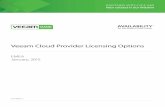Veeam Cloud Provider Licensing Options - Webs.nsit.com/fr01/fr/content/hosting/veeam-vcp-licensing-options.pdf · This Veeam Cloud Provider Licensing Options document, ... Veeam Cloud