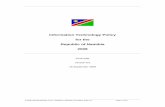 Information Technology Policy for the Republic of …ist-africa.org/home/files/Namibian_ITPolicy_2008.pdf · Information Technology Policy for the ... Access to ICT and the development