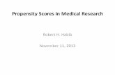 Propensity Scores in Medical Research · Briefly review time-line of using propensity scores in medical research ... 2 and 3: outside today’s scope 5) ... We need an alternative
