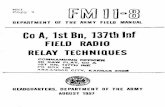 Co A, lst Bn, 137th lnf - waffenexporte.de57).pdf · fm 11-8 field manual headquarters, department of the army no. 11-8 washington 25, d. c., 22 august 1957 field radio relay techniques
