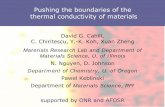 Pushing the boundaries of the thermal conductivity users.mrl.· Pushing the boundaries of the thermal
