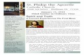 St. Philip the Apostlestphiliphuffmantx.org/documents/2018/1/Bulletin St Philip the... · St. Philip the Apostle Catholic Church ... your envelope with the inscription ^Kevin Kilgore