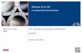 Klöckner & Co SE · Klöckner & Co SE –notwithstanding existing obligations under laws ... Entry into sheet metal fabrication as next strategic ... to erection of plant on the