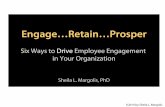 Engage…Retain…Prosper - Increase employee engagement · Six Ways to Drive Employee Engagement in Your Organization Sheila L. Margolis, ... Find Ways to Engage Each Individual