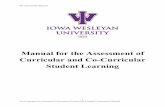 Manual for the Assessment of Curricular and Co-Curricular ... · Manual for the Assessment of Curricular and Co-Curricular Student Learning . IW Assessment Manual 2 N:\Committee on