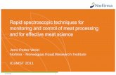 Rapid spectroscopic techniques for monitoring and control ... JP - ICoMST Ghent 2011.pdf · Rapid spectroscopic techniques for monitoring and control of meat processing ... product