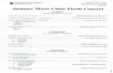 LINER NOTES AND COMPLETE TRACK LISTINGS ALL CONCERTS EXCEPT THE JAZZ CONCERTS Summer... · Summer Music Clinic Finale Concert Orchestra Stephen W. Pratt, Conductor Festive Overture,