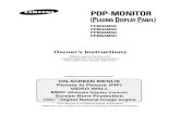 PDP-MONITOR (PLASMA DISPLAY PANEL - … · PDP-MONITOR (PLASMA DISPLAY PANEL) PPM42M5S PPM42M5H PPM50M5H PPM63M5H Owner’s Instructions Before operating the …