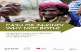 CASH OR IN-KIND? WHY NOT BOTH? - CRS · response analysis lessons from multimodal programming cash or in-kind? why not both? ... case study: oxfam, myanmar 26 ... cash or in-kind?