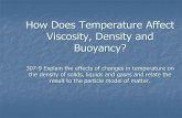 How Does Temperature Affect Viscosity, Density and … · How Does Temperature Affect Viscosity, Density and Buoyancy? 307-9 Explain the effects of changes in temperature on the density