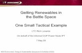 Getting Renewables in the Battle Space One Small Tactical ... - dtic.mil · NDIA Environment, Energy & Sustainability Symposium & Exhibition (E2S2) Getting Renewables in the Battle