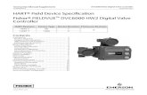 HART Field Device Specification Fisher FIELDVUE …/media/resources/fisher/... · 2015-07-07 · Instruction Manual Supplement D103782X012 DVC6000 HW2 Digital Valve Controller September