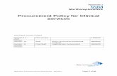 Procurement Policy for Clinical Services - Archived ... · Procurement Policy for Clinical Services, ... Section 6 = Process Compliance Checklist 36 Appendix C ... (SFIs) of delegated