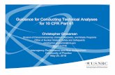 Guidance for Conducting Technical Analyses for 10 … · Guidance for Conducting Technical Analyses for 10 CFR Part 61 Christopher Grossman Division of Decommissioning, Uranium Recovery,
