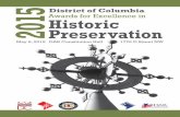 Awards for Excellence in Historic - mpdc · Awards for Excellence in Historic 2015 Preservation May 6, 2015 DAR Constitution Hall 1776 D Street NW District of Columbia DAR Daughters