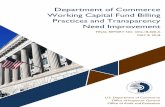 Department of Commerce Working Capital Fund Billing ... · management tools to assess project performance, (4) ... The Department of Commerce working capital fund ... This report
