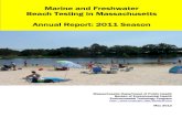 Marine and Freshwater Beach Testing in Massachusetts ... · In 2003, MDPH worked with local health officials to gather key information on all Massachusetts marine bathing beaches,
