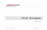 8 1 0 - iConnect · GS 08 / 480 Version / Release ID ... Advance Auto Parts, Inc. 12 810 – Invoice ... The SAC segment specifies any core charges for the invoice. For Advance Auto