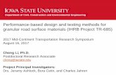 Performance-based design and testing methods for … · Department of Civil, Construction and Environmental Engineering Performance-based design and testing methods for granular road