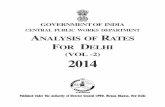 CENTRAL PUBLIC WORKS DEPARTMENT … · Analysis of Rates for Delhi 2014 incorporates most of the analysis of items of Analysis ... cutting chase, anchoring clamp to reinforcement