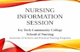 NURSING INFORMATION SESSION - Home - Ivy … · Online Nursing Information Session ... ENGL 111 English Composition 3 credit hours ... • Nursing program applicants must complete