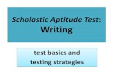Scholastic Aptitude Test Writing - Jackson County … · Scholastic Aptitude Test: Writing test basics and testing strategies. SAT Writing questions •essay •improving sentences