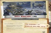 Dust Warfare: faQ - Fantasy Flight Games · recOn ranger squad (page 95) ... unless the Hero was purchased–using the Leader special ... miniature when determining whether