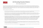 LDC Reading Standard Rubric Beta Version February … · 6 Cite textual evidence to support analysis of what the text says explicitly as well as inferences drawn from the text. ...