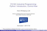 F21SC Industrial Programming: Python: Introduction ...hwloidl/Courses/F21SC/slidesPython17_intro.pdf · Introduction to Python, assuming little programming experience. John Guttag.