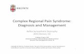 Complex Regional Pain Syndrome: Diagnosis and … · Key concept to understanding all ... • Alendronate (7.5mg) once IV ‐pain, swelling, movement range in acute CRPS • Pamidronate