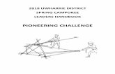 PIONEERING CHALLENGE - bsaonsc.org · 14. No green (live) wood (for camp craft projects or other) may be cut from Camporee facility. No green (live) wood (for camp craft projects