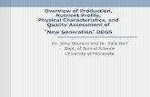 Overview of Production, Nutrient Profile, Physical ... · Nutrient Profile, Physical Characteristics, and ... “new generation” DDGS has a sweet, fermented smell ! ... b* score