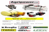 Agripower Ltd Price List 2015 Web Site  · Sumisansui Hose 78. Codacide Oil Sales and delivery terms This price list is valid from the 01-10-15 This price list cancels all previously