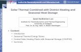 Solar Thermal Combined with District Heating and … · i-de Institut für Thermodynamik und Wärmetechnik Solar Thermal Combined with District Heating and Seasonal Heat Storage Content
