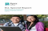 ELL Special Report - Apex Learningcdn.apexlearning.com/al/ELL-Special-Report.pdf · 2017-10-27 · just one third of ELL students reach basic proficiency ... P 4 ELL Special Report