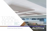 TOTAL ACOUS TICS - Ceilings from Armstrong · Total Acoustics™ performance provides the ideal combination of sound absorption and sound blocking. Sound absorption reduces noise