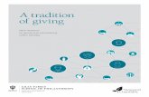 A tradition of giving - cdn.vcapps.org tradition of... · Other relevant reasons why we expect intra-family traditions of giving include Schervish and Havens’ (1997)