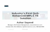 Industry’s First QoS- Enhanced MPLS TE Solution - …ftp.utcluj.ro/pub/users/tarc/Doc/mpls_presentation.pdf · © 2001, Cisco Systems, Inc. 3 MPLS Is The Key Technology for IP Service