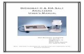 DICROMAT II & IIA SALT - Noramar · 2 I. General Description The DiCromat II Salt Analyzer measures and displays salt content in solutions by measuring solution conductance and temperature.
