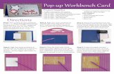 Pop-up Workbench CardTutorial by Annie Williams PDF · Pop-up Workbench Card ... pop-up element on the cardbase: add adhesive to the long ¼” tab (pattern side), fold the workbench