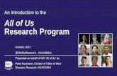An Introduction to the All of Us Research Programnas-sites.org/ilar-roundtable/files/2017/10/Kaufmann-final-slides... · Building relationships with diverse communities & participants