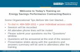 Welcome to Today’s Training on Energy Savings … · 1 | ESPC Technical Assistance Team eere.energy.gov Welcome to Today’s Training on . Energy Savings Performance Contracting