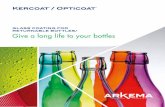GLASS COATING FOR RETURNABLE BOTTLES/ Give … · GLASS COATING FOR RETURNABLE BOTTLES/ Give a long life ... our 30 years of experience in hot and cold end coating and our ... Caustic