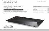 Blu-ray Disc™ / DVD Player Playback - Sony eSupport ... · masterpage:Right BDP-S5100/BX510 4-442-387-11(2) Getting Started Playback Internet Settings and Adjustments Additional