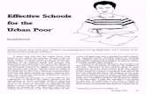 Effective Schools for the Urban Poor* - ASCD · Effective Schools for the Urban Poor* Ronald Edmonds Urban schools that teach poor children successfully have strong leadership and