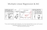 Multiple Linear Regression & AIC - University of Alberta · Multiple Linear Regression & AIC “I've come loaded with statistics, for I've noticed that a man can't prove anything